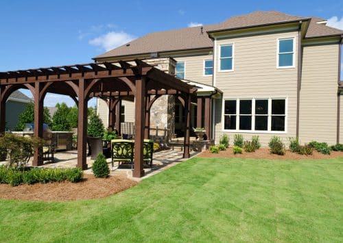 House with pergola